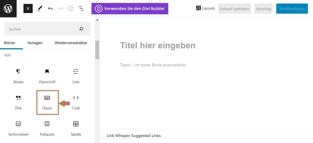 Block Editor - Möglichkeiten