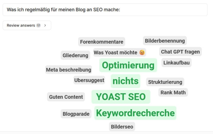 SEO und GEO für Corporate Blogs 3 Wortwolke Blog-SEO: Was ich regelmäßig für meinen Blog an SEO mache